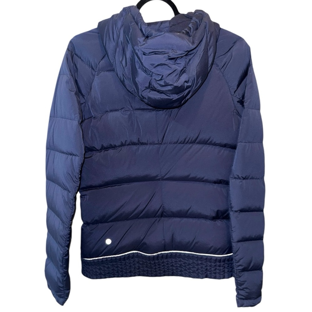LULULEMON Fluffed Up Puffer Pullover Inkwell Goose Down Hoodie Jacket Size 6 - Picture 7 of 11